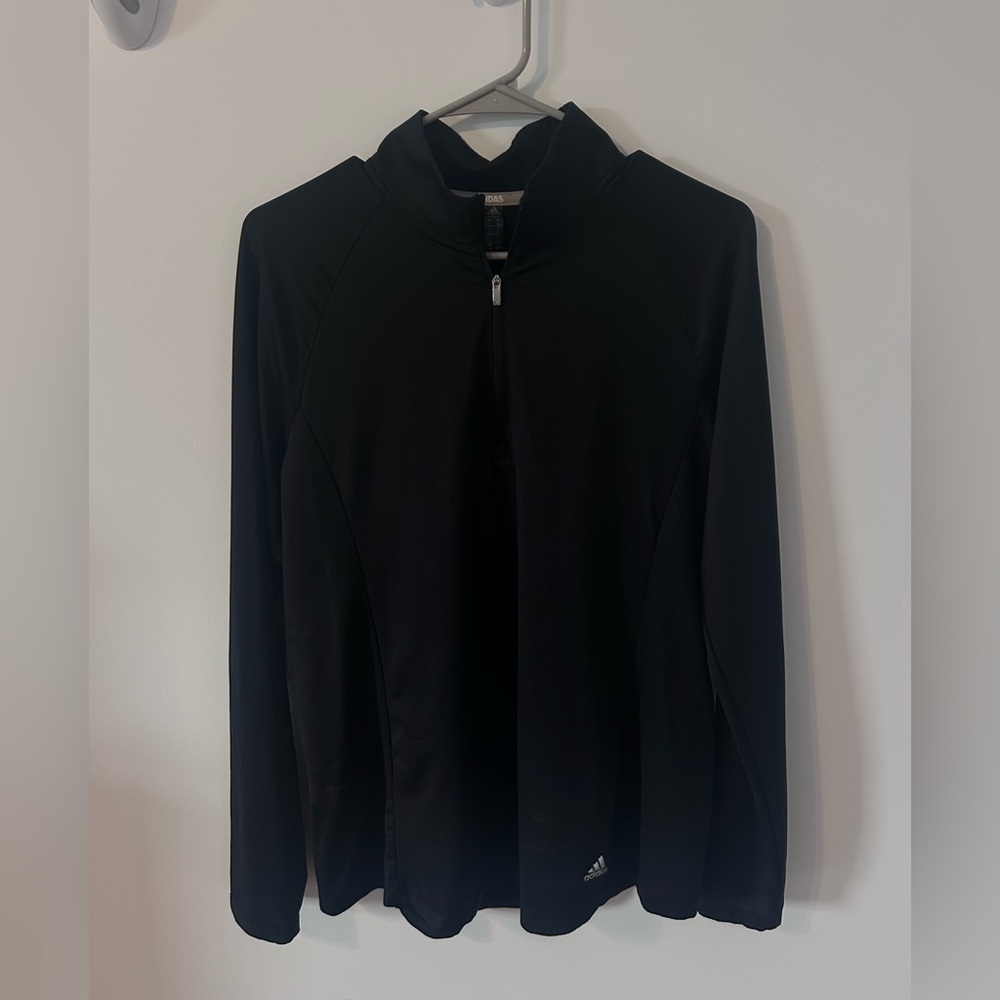 Adidas Black Half-Zip Golf Pullover